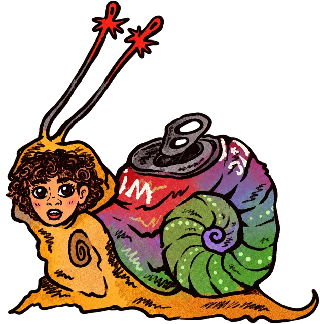 Niko convertido en caracol